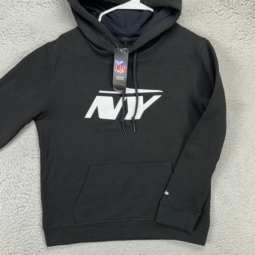 New York Jets New Era Hoodie Sweatshirt Womens Medium Black NFL Football NEW